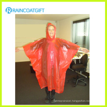 Women′s Orange PE Disposable Rain Poncho Rpe-161